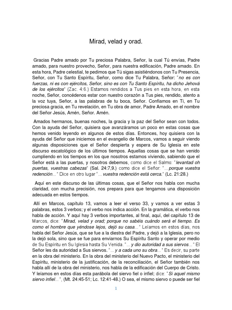 04 Mirad, Velad y Orad | PDF | Cristo (título) | Oración