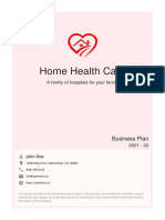 Home Health Care: Business Plan