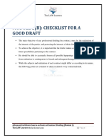 Module 2 (B) : Checklist For A Good Draft