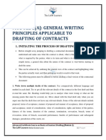 Module 2 (A) : General Writing Principles Applicable To Drafting of Contracts