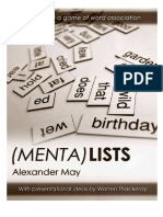 Menta (Lists) Bonus Routines Alexander May