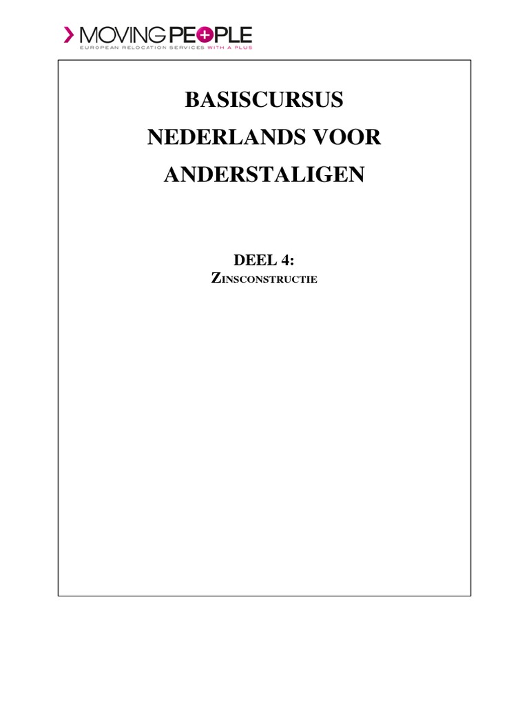 Deel 4 Zinsconstructie | PDF