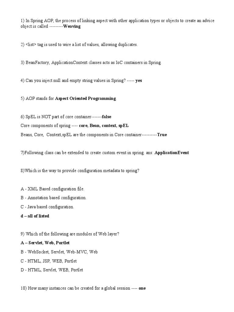 CCP - 1 Spring | PDF | Spring Framework | Data Management