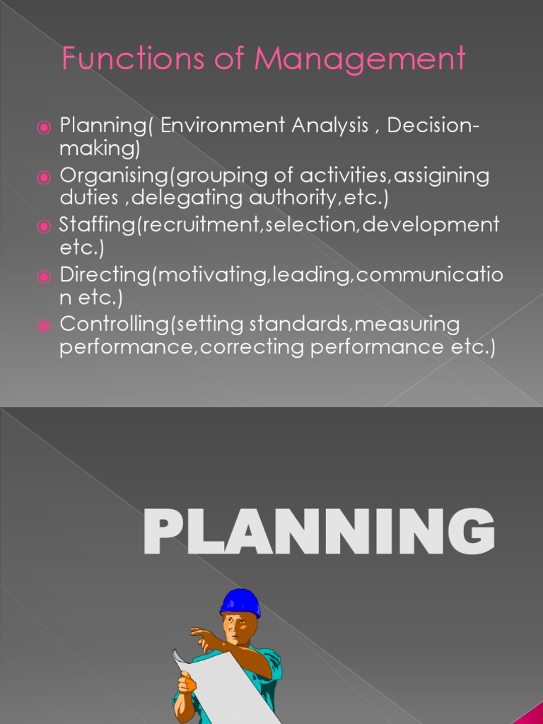 Functions of Management | PDF | Strategic Planning | Planning