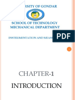 University of Gondar: Instrumentation and Measurement