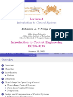 Introduction to Control Systems Lecture