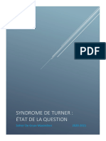 Syndrome de Turner État de La Question - Sohier de Gryse 2020-2021
