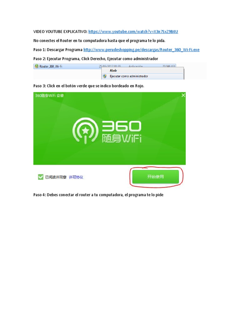 Instalación del Router 360 Wi-Fi | PDF