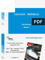 MATH6113 - PPT2 - W2 - R0 - Derivatives
