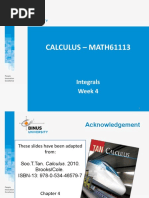 MATH6113 - PPT4 - W4 - R0 - Integrals