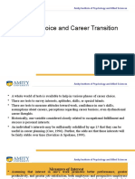 Career Choice and Career Transition: Amity Institute of Psychology and Allied Sciences