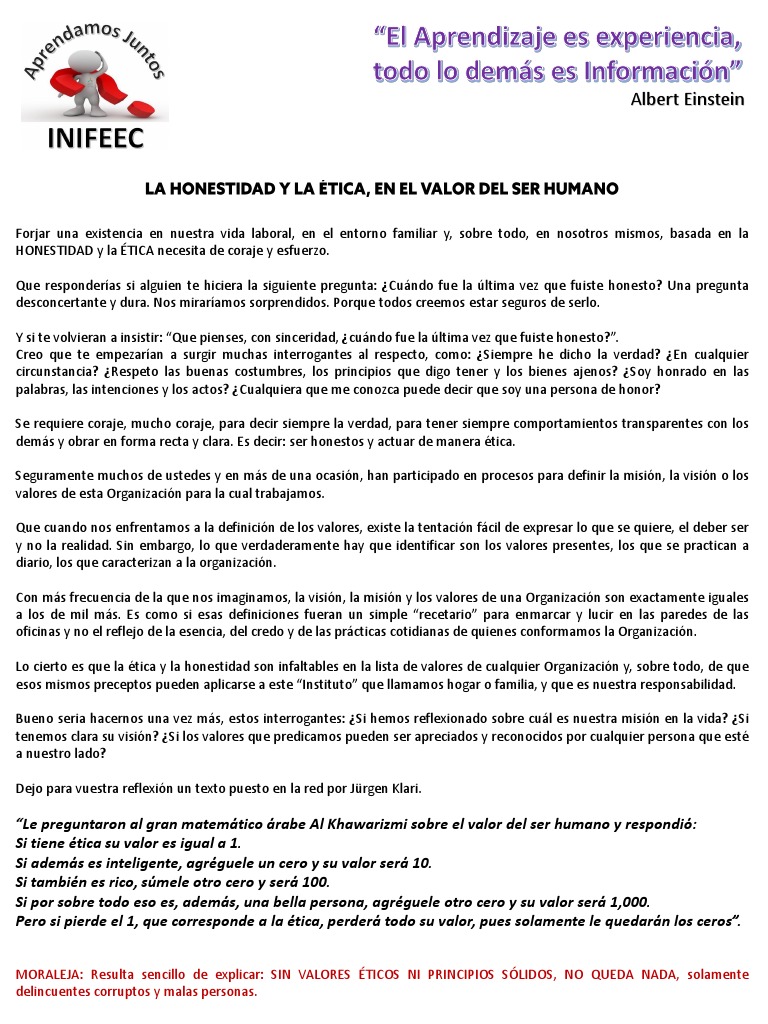 El Valor de Ser Humano | PDF