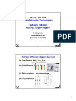 EE143 Lecture 8: Diffusion Mechanisms and Profiles