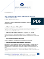 Pilot Project Market Launch Intentions Centrally Authorised Products Practical Questions Answers - en
