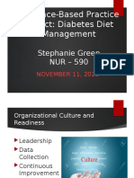 Evidence-Based Practice Project: Diabetes Diet Management: Stephanie Green NUR - 590
