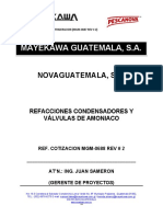 Refacciones y válvulas de amoniaco