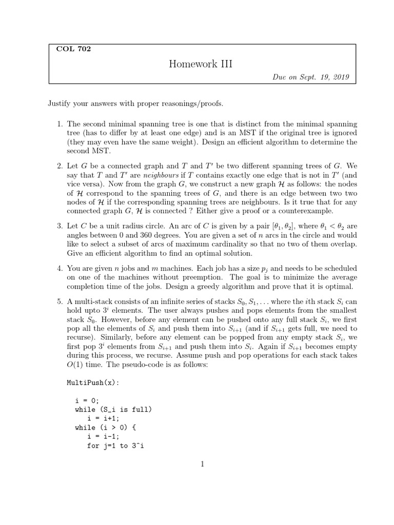 Homework III | PDF | Mathematical Logic | Discrete Mathematics