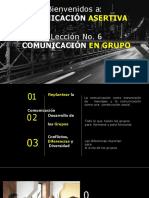 Leccion No. 6 Comunicacion en Grupo