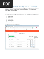 JSP Servlet JDBC MySQL CRUD Example