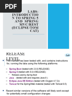 Labs: Introductio N To Spring 5 and Spring Mvc/Rest (Eclipse/Tom Cat)