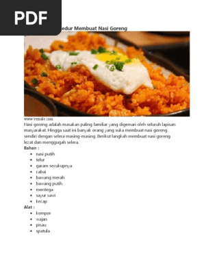 Teks Prosedur Membuat Nasi Goreng Pdf