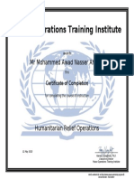 Humanitarian Relief Ops v2 English Certificate