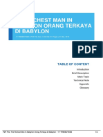 The Richest Man in Babylon Orang Terkaya Di Babylon: Table of Content