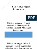Hello, I Am Aditya Rajesh - So Lets' Start