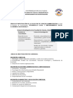 Líneas de Investigación FCA y Sus Carreras