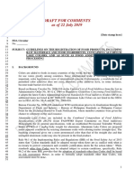 Draft For Comments As of 22 July 2019: (Date Stamp Here) FDA Circular