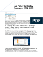 Using Group Policy To Deploy Software Packages