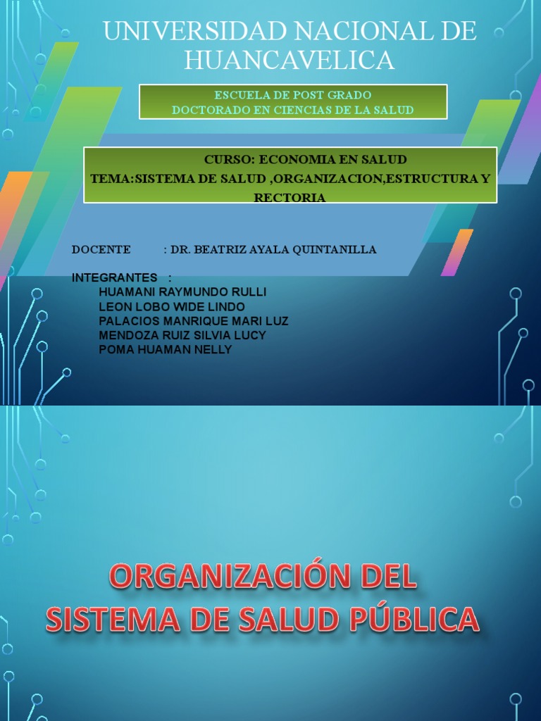 Organización y Estructura del Sistema de Salud en Perú | PDF | Sistema ...
