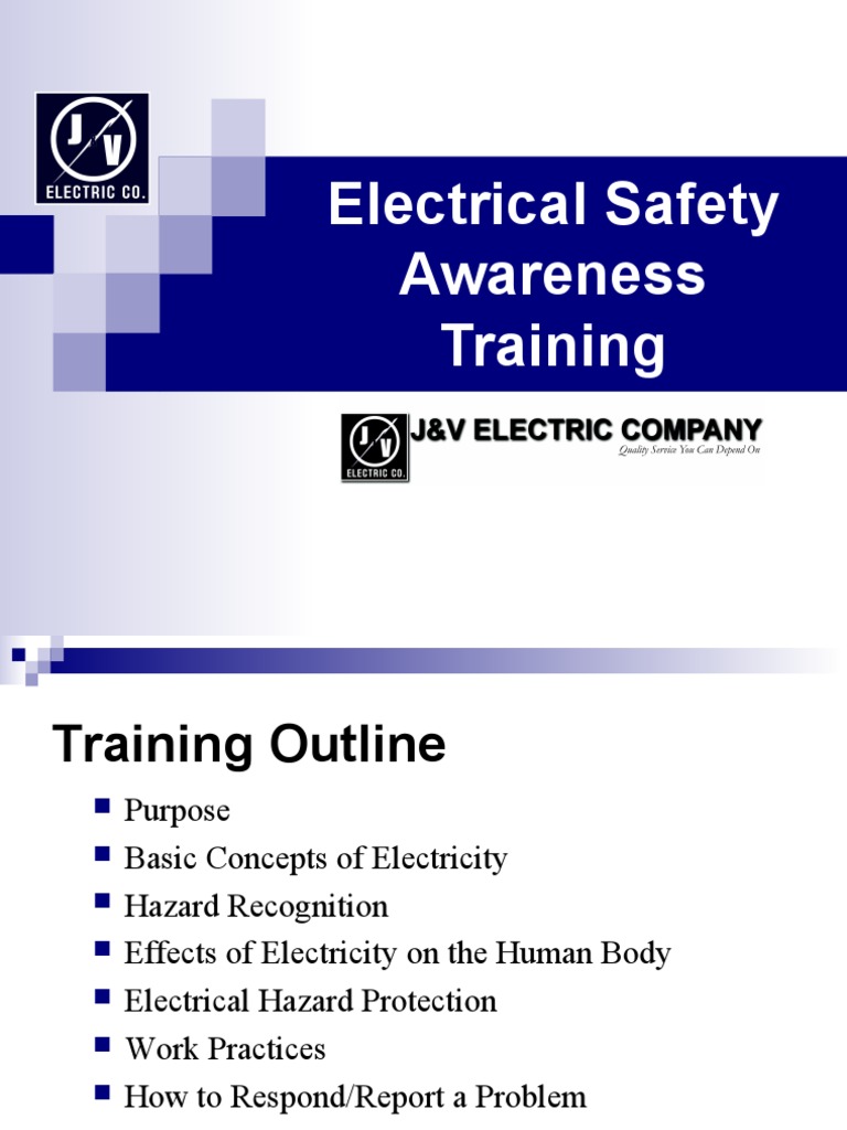 Electrical Safety Awareness Training PDF Insulator (Electricity) Burn