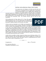 Effect On Unsaturated Fatty Acids On Behaviour of Spray Cooler Granules