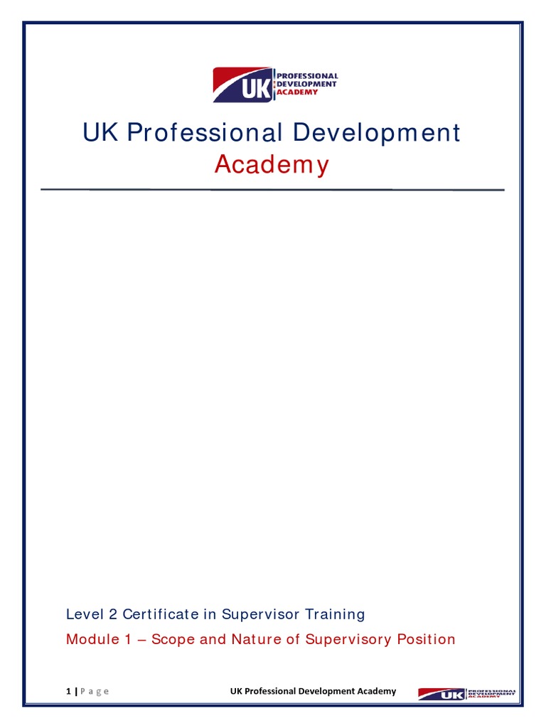 Understanding Supervisory Roles and Functions | PDF | Leadership ...