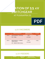 Operation of V Switchgear: at Punnapra Ss