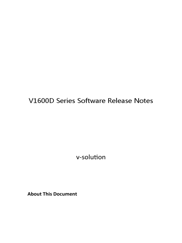 V1600D Firmware Release Notes en Español | PDF | Ip Address | I Pv6