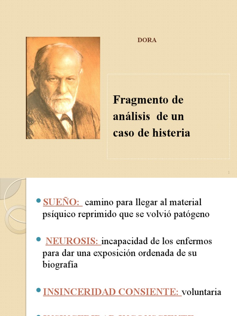 Caso DORA Sigmund Freud PDF Mente inconsciente Sigmund Freud