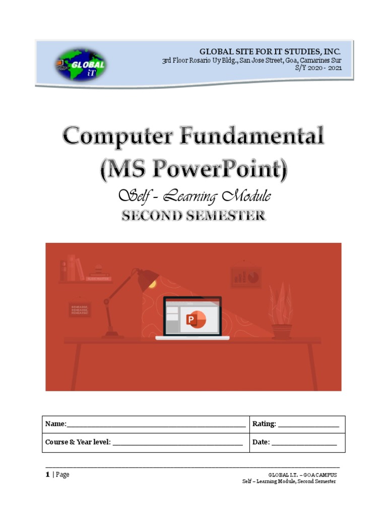 Self-Learning Module: MS PowerPoint Basics | PDF | Microsoft Power ...