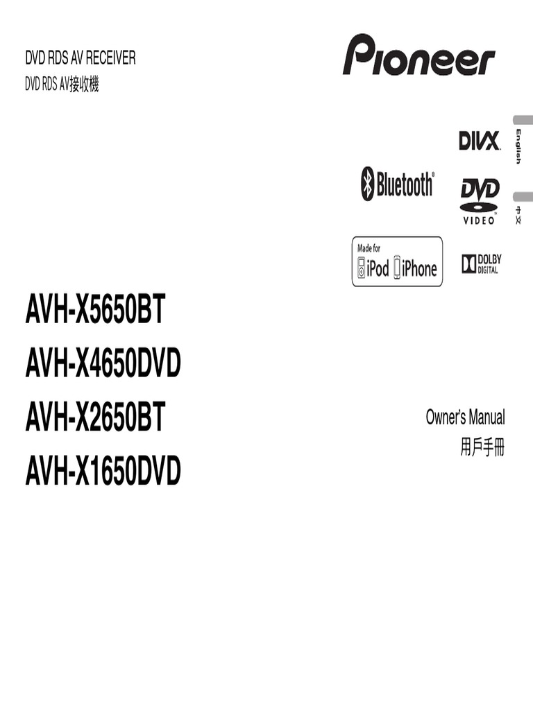 Pioneer AVH-X2650BT Owners Manual | PDF | I Pod | Smartphone