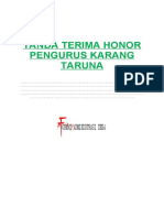 Tanda Terima Honor Pengurus Karang Taruna