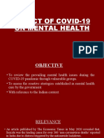 Impact of Covid-19 On Mental Health