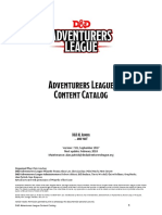 Adventurers League Content Catalog