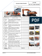 Form 092 Excavator Safety Checklist