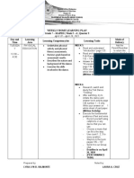 Weekly Home Learning Plan Grade 7 - MAPEH - Week 5 - 6 - Quarter 3 Day and Time Learning Area Learning Competency/ies Learning Tasks Mode of Delivery