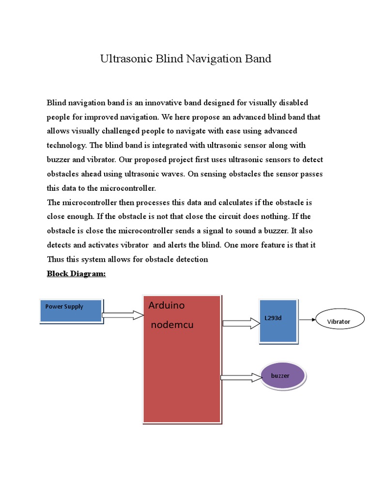 Ultrasonic Navigation Band for the Visually Impaired | PDF | Rectifier ...