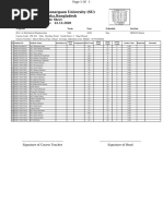 Sonargaon University (SU) Dhaka, Bangladesh: Grade Sheet Date: 22.12.2020