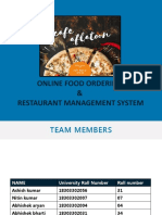 Online Food Ordering & Restaurant Management System