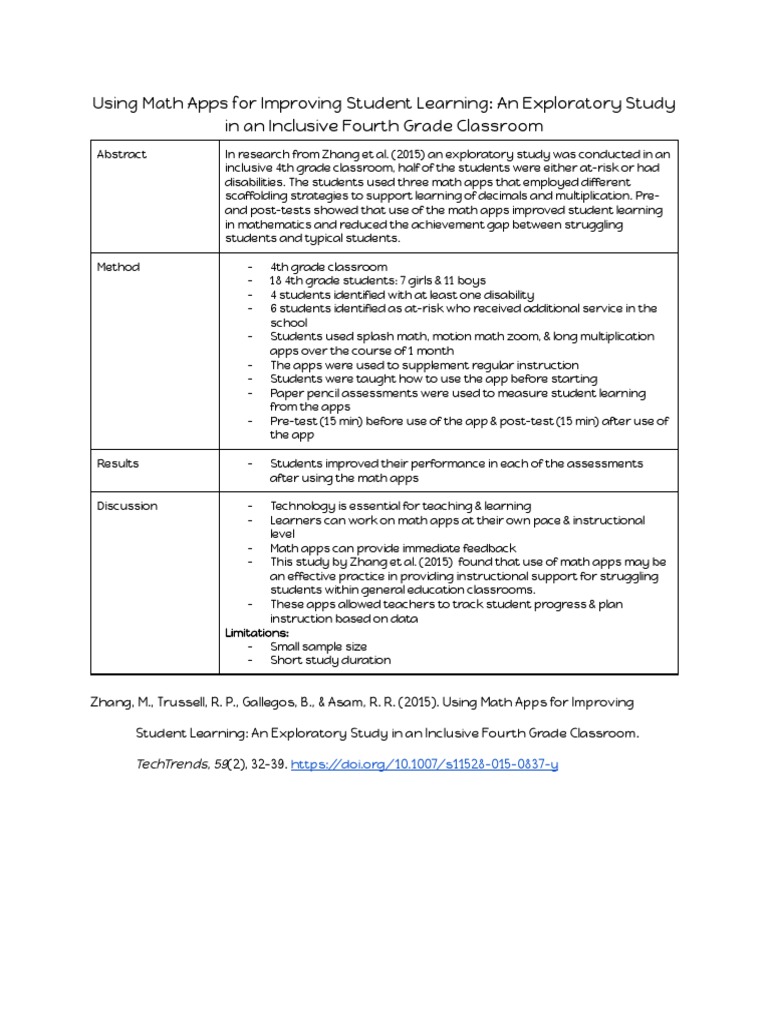 Math Apps Boost 4th Grade Learning | PDF | Mathematics | Learning