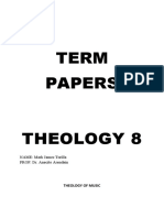 Term Papers Theology 8: NAME: Mark James Torilla PROF: Dr. Anecito Arendain